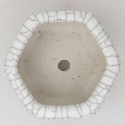Keramik-Bonsaischale 4 x 4 x 2 cm, Farbe Raku - 3