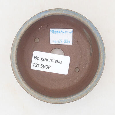 Keramische Bonsai-Schale 8 x 8 x 3,5 cm, Farbe blau - 3