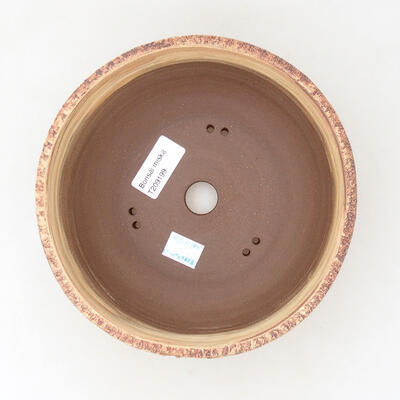 Bonsaischale aus Keramik 17,5 x 17,5 x 7 cm, Farbe rissig - 3