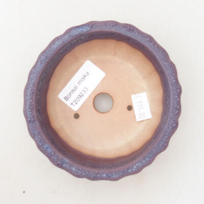 Bonsaischale aus Keramik 10,5 x 10,5 x 4,5 cm, Farbe lila - 3