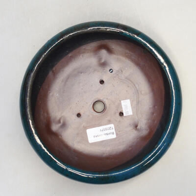 Keramik-Bonsaischale 19 x 19 x 7 cm, Farbe grün - 3