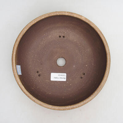 Bonsaischale aus Keramik 21,5 x 21,5 x 7 cm, Farbe braun - 3