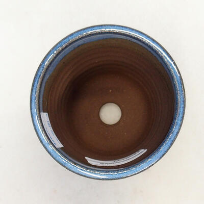 Bonsaischale aus Keramik 8,5 x 8,5 x 10,5 cm, Farbe blau - 3