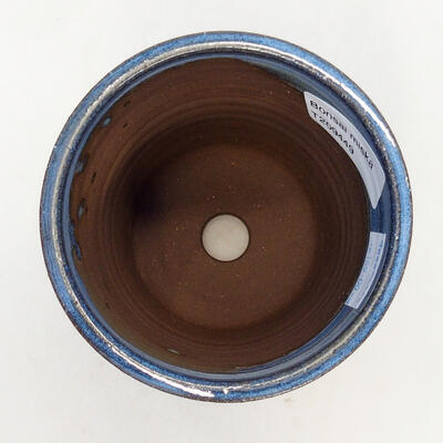 Bonsaischale aus Keramik 9,5 x 9,5 x 14 cm, Farbe blau - 3