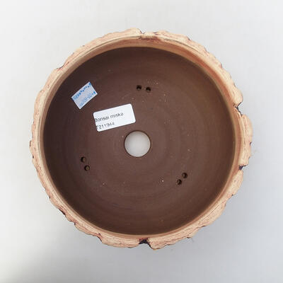 Bonsaischale aus Keramik 17,5 x 17,5 x 7,5 cm, rissige Farbe - 3