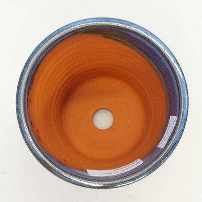 Bonsaischale aus Keramik 10,5 x 10,5 x 13,5 cm, Farbe blau - 3