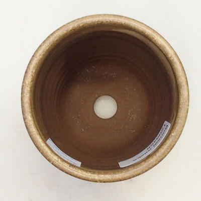 Bonsaischale aus Keramik 8,5 x 8,5 x 10 cm, Farbe braun - 3