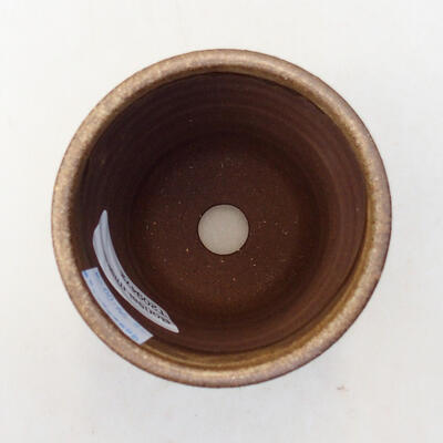Bonsaischale aus Keramik 7,5 x 7,5 x 9,5 cm, Farbe braun - 3