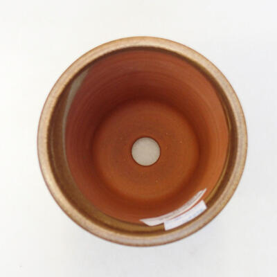 Bonsaischale aus Keramik 9,5 x 9,5 x 13,5 cm, Farbe braun - 3