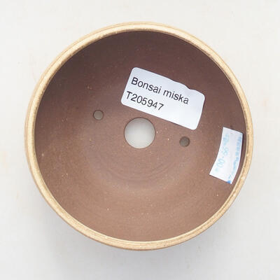 Keramische Bonsai-Schale 9,5 x 9,5 x 4 cm, beige Farbe - 3