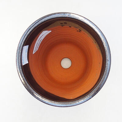 Bonsaischale aus Keramik 10,5 x 10,5 x 14 cm, metallfarben - 3