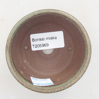 Keramische Bonsai-Schale 8 x 8 x 3,5 cm, Farbe grün - 3
