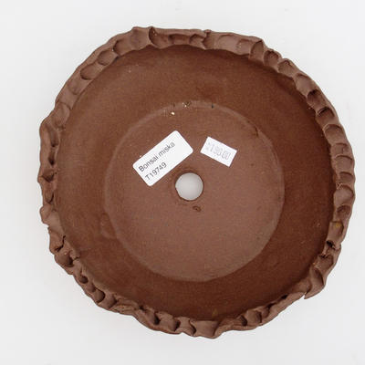 Keramik Bonsai Schüssel 19,5 x 19,5 x 6,5 cm, graue Farbe - 3