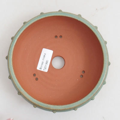 Keramik Bonsai Schüssel 15 x 15 x 5 cm, Farbe grün - 3