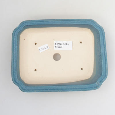 Keramik Bonsai Schüssel 18 x 14 x 5 cm, Farbe blau - 3