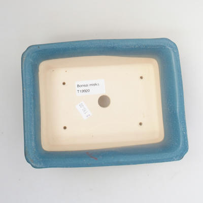 Keramik Bonsaischale 18 x 14 x 6,5 cm, Farbe blau - 3