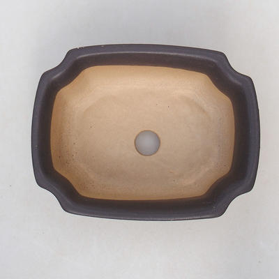 Bonsaischale aus Keramik H 01 - 12 x 9 x 5 cm, schwarz matt - 3