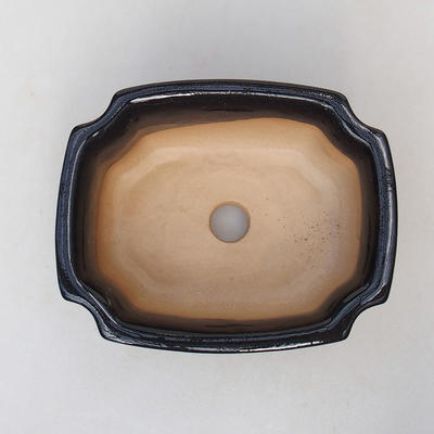 Bonsaischale aus Keramik H 01 - 12 x 9 x 5 cm, schwarz glänzend - 3