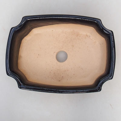 Bonsaischale aus Keramik H 03 - 16,5 x 11,5 x 5 cm, schwarz glänzend - 3