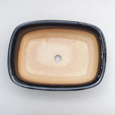 Bonsaischale aus Keramik H 08 - 24,5 x 18 x 7 cm, schwarz glänzend - 3