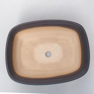 Bonsaischale aus Keramik H 08 - 24,5 x 18 x 7 cm, schwarz matt - 3
