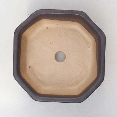 Keramik Bonsai Schüssel H 13 - 11,5 x 11,5 x 4,5 cm, schwarz matt - 3