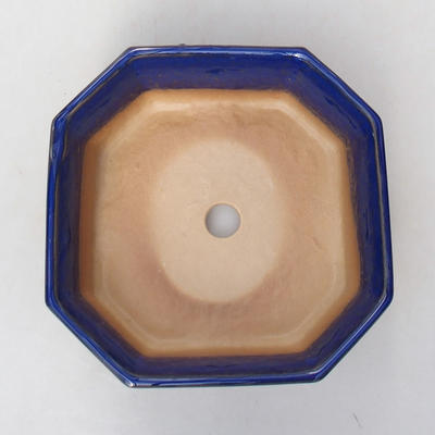 Keramik Bonsai Schüssel H 14 - 17,5 x 17,5 x 6,5 cm, Blau - 3