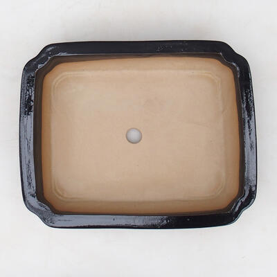 Bonsaischale aus Keramik H 20 - 26,5 x 21 x 7,5 cm, schwarz glänzend - 26,5 x 21 x 7,5 cm - 3
