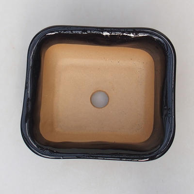 Keramische Bonsai-Schale H 38 - 12 x 10 x 5,5 cm, schwarz glänzend - 3