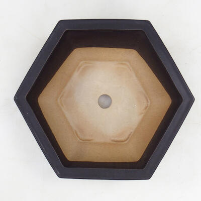 Keramikschale + Untertasse H53 - Schale 20 x 18 x 7,5 cm Untertasse 18 x 15,5 x 1,5 cm, schwarz matt - 3
