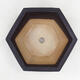Keramikschale + Untertasse H53 - Schale 20 x 18 x 7,5 cm Untertasse 18 x 15,5 x 1,5 cm, schwarz matt - 3/4