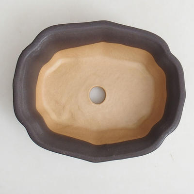Ceramic bonsai bowl H 51 - 17.5 x 13.5 x 5.5 cm, black matt - 3