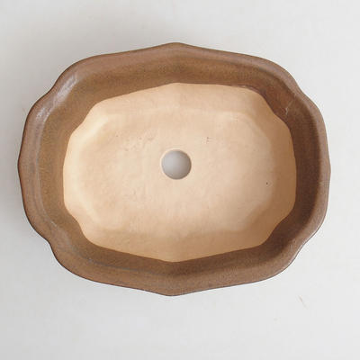 Ceramic bonsai bowl H 51 - 17.5 x 13.5 x 5.5 cm, Brown - 3