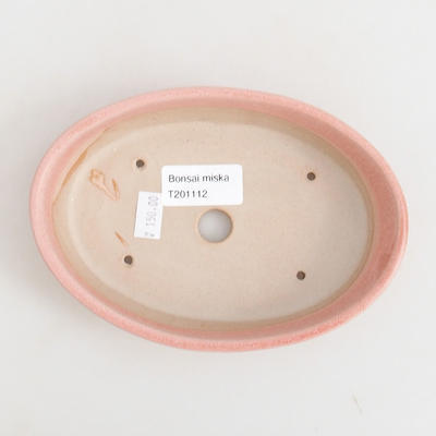 Keramik Bonsai Schüssel 16 x 11 x 4 cm, Farbe rosa - 3