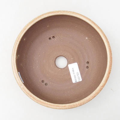 Keramische Bonsai-Schale 18 x 18 x 5 cm, Farbe braun - 3