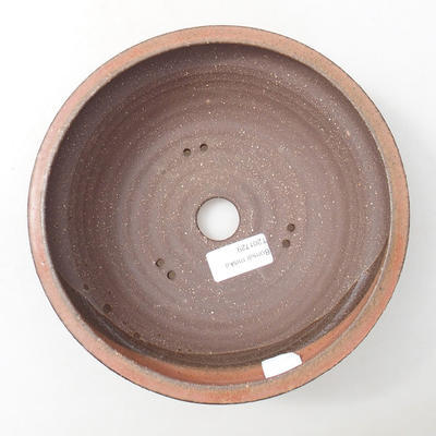 Keramische Bonsai-Schale 20,5 x 20,5 x 7 cm, Farbe rot - 3