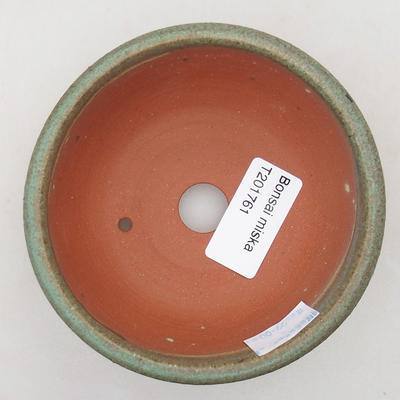 Keramische Bonsai-Schale 10,5 x 10,5 x 4 cm, Farbe grün - 3