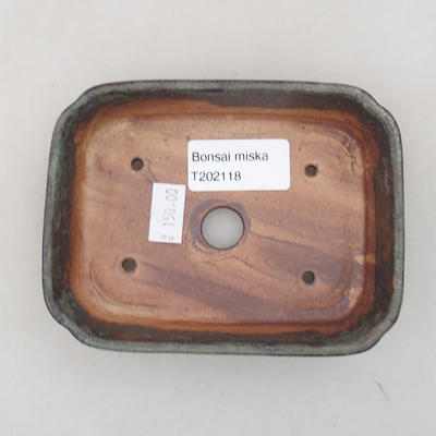 Keramische Bonsai-Schale 12 x 9 x 2,5 cm, graue Farbe - 3