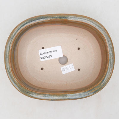 Keramische Bonsai-Schale 15,5 x 13 x 5,5 cm, Farbe grau-rostig - 3