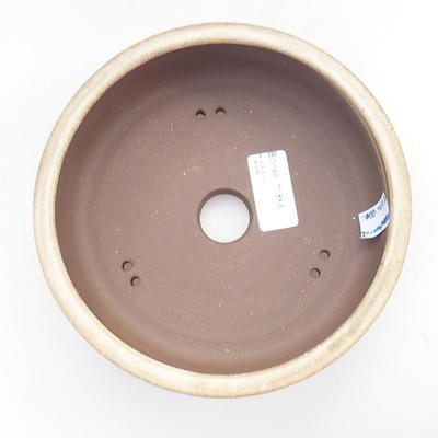 Bonsai-Keramikschale - 16 x 16 x 5,5 cm, beige Farbe - 3