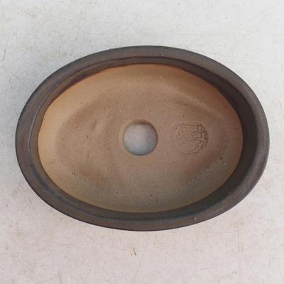 Bonsaischale aus Keramik H 04 - 10 x 7,5 x 3,5 cm, braun - 10 x 7,5 x 3,5 cm - 3