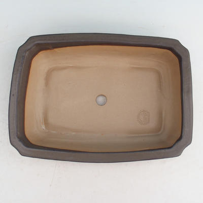 Bonsaischale aus Keramik H 07 - 30 x 21,5 x 8,5 cm, braun - 30 x 21,5 x 8,5 cm - 3