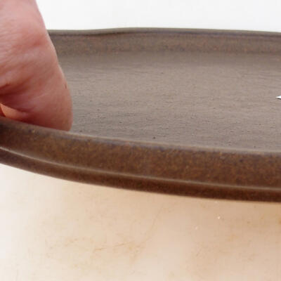 Bonsai-Untertasse aus Keramik H 55 - 29 x 24 x 2 cm, Braun - 3