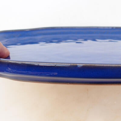 Bonsai-Untertasse aus Keramik H 55 - 29 x 24 x 2 cm, Blau - 3