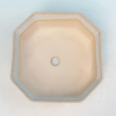 Keramik Bonsai Schüssel H 14 - 17,5 x 17,5 x 6,5 cm, beige  - 3
