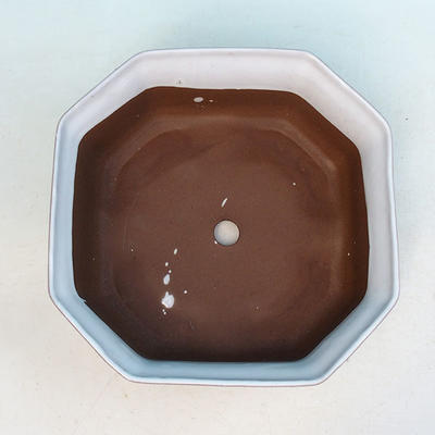 Keramik Bonsai Schüssel H 14 - 17,5 x 17,5 x 6,5 cm, Weiss - 3