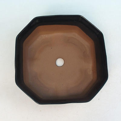 Keramik Bonsai Schüssel H 14 - 17,5 x 17,5 x 6,5 cm, schwarz - 17,5 x 17,5 x 6,5 cm - 3