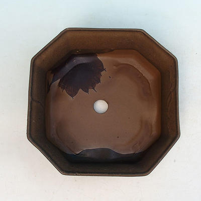 Keramik Bonsai Schüssel H 13 - 11,5 x 11,5 x 4,5 cm, braun - 11,5 x 11,5 x 4,5 cm - 3