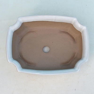 Bonsaischale aus Keramik H 03 - 16,5 x 11,5 x 5 cm, weiß - 16,5 x 11,5 x 5 cm - 3