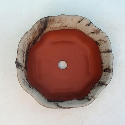 Bonsaischale aus Keramik H 06 - 14,5 x 14,5 x 4,5 cm, beige - 14,5 x 14,5 x 4,5 cm - 3